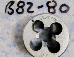 🗽 1-1/2&Prime; DIA 1/4&Prime;-14 NPT ADJUSTABLE THREADING DIE