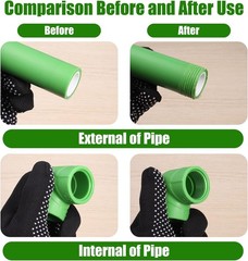 3Pcs PVC Pipe Threader Kit 1/2&Prime; 3/4&Prime; 1&Prime; NPT Dual-Function Internal & External