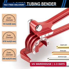 3 In 1 Tubing Bender, 0-180 Degrees Tube Bender Manual Pipe Bender Tool for 1/4