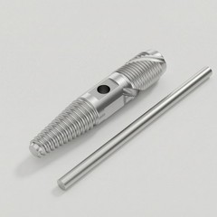 Broken Screw Extractor with Rod Threaded Tool Stripped for Plumbers, Mechanics