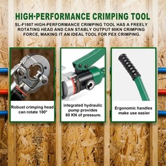 Growlush Pex Pipe Crimping Tool kit for 3/8,1/2,5/8,3/4,1-inch Copper Ring wi&hellip;