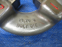 Ridgid 500B Bolt Die Head, 1-1/8 to 2 Inch Capacity with NEW 1-3/4 x 5 Dies