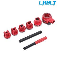 LABLT 6-Piece Set Of NPT 1/4&Prime; to 1-1/4&Prime; Manual Ratchet Pipe Thread Pipe Reel