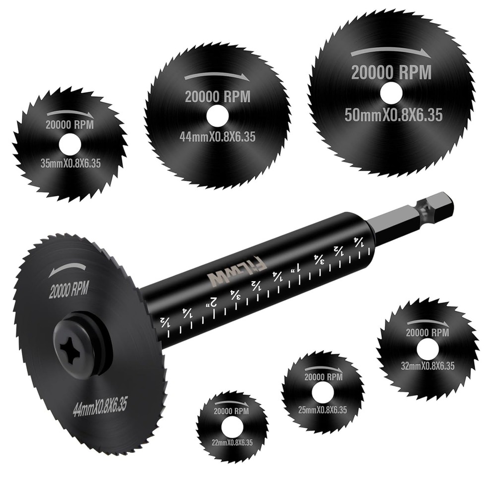 Inside Pipe Cutter,6 pcs Saw Tooth Blades with 3 Inch Scale 1/4&Prime; Hex Shank, Cutt