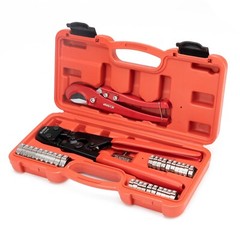 PEX Clamp Tool Kit 3 8-1 w Rings & Tubing Cutter &ndash; All-in-one Crimping Set