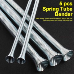5pcs 21cm Spring Bending Tube Pipe Bender 1/4&Prime; 5/16&Prime; 3/8&Prime; 1/2&Prime; 5/8&Prime; Silver Set