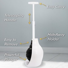 Korky BeehiveMAX Hideaway &ndash; Heavy Duty Toilet 1 Count (Pack of 1), White