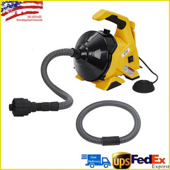 30Ft x 3/10In Drain Cleaner Machine Auto Feed Electric Drain Auger Sewer Snake