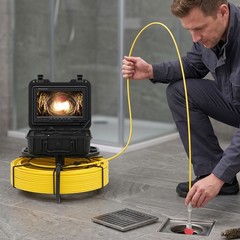 200ft Sewer Main Inspection, Pipeline Inspection Camera, 1200TVL Video Scope 12V