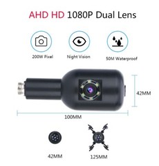 7&rdquo; DVR 50M 1080P HD Dual Camera Lens Drain Sewer Pipeline Industrial Endoscope