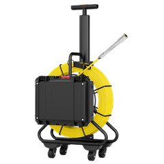 30m Sewer Pipe Inspection Camera w/ 512hz Self Leveling 9&Prime; Monitor Meter Counter