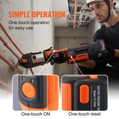 Uimoso Pro Press Tool Pipe Crimping Kit Press Tool Battery Kit with 6 Jaws