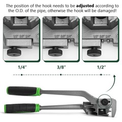 Antstone 1/4&rdquo; 3/8&rdquo; 1/2&rdquo; O.D. Tubing Bender 3 in 1 Tube Bender