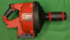 Milwaukee 2772-20 Drain Snake Cable Drive 1.5Ah Battery Charger Red Case USED