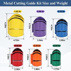 Drkerr 6Piece Magnetic Metal Pipe Cutting Guide Kit &ndash; (Includes Sizes: 1-5/8&Prime;&hellip;