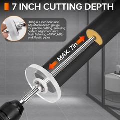 Inside Pipe Cutter for PVC Pipe Cutter Tool Set with 7 inch Scale