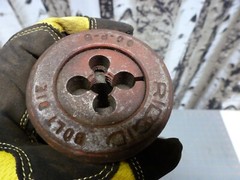 Lot of 6 Ridgid 00-R-B Bolt Threader Dies 5/16-18, 3/8-16, 1/2-13, 9/16-12, 3/4