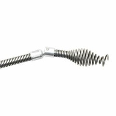 6 Ft Toilet Auger, Manual or Drill Powered with Drop Head for T-Junction Pipes