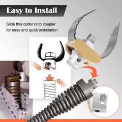 52812 T-230 2&Prime; Heavy Duty C-Cutter Drain Cleaning Auger Tool for Ridgid Cable