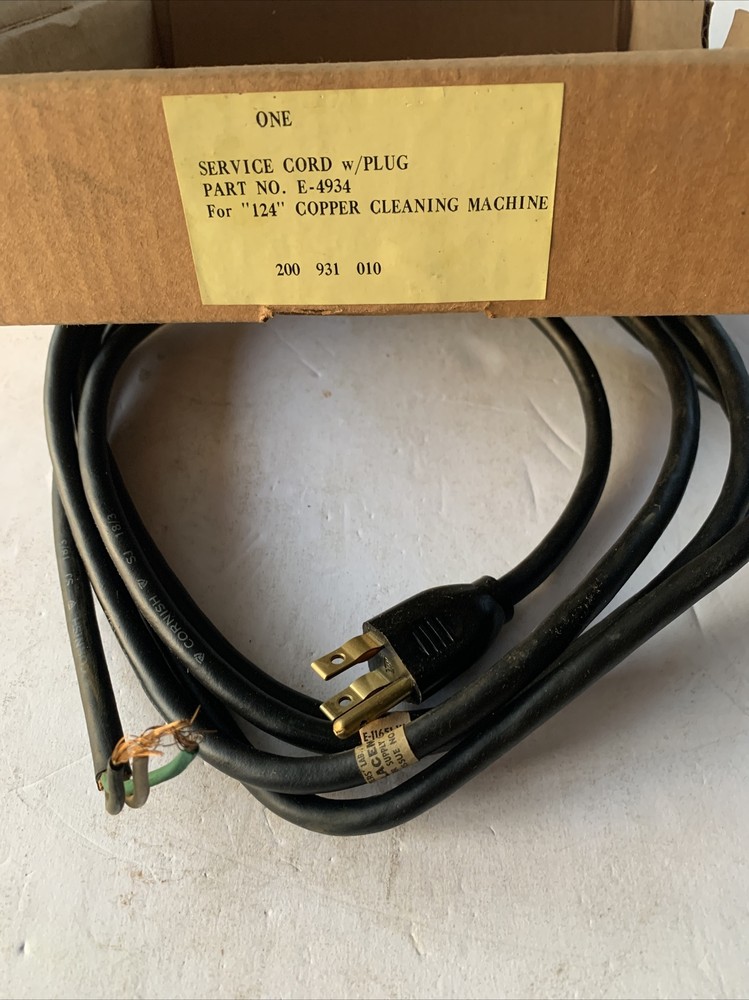 ridgid e-4934 service cord 124 copper machine