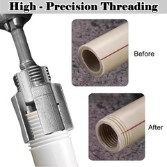 Pipe Threading Tool for Inner & Outer Threads, 2-in-1 Pipe Threader Cutter &ndash; &hellip;