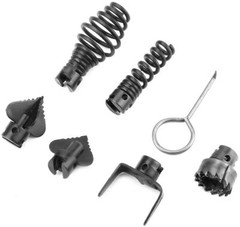 7-Piece Cutter Set Drain Cleaner Plumbing Snake Tool Cable Auger Clog Sewer Pipe