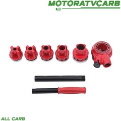 ALL-CARB 6-Piece Set Of NPT 1/4&Prime; to 1-1/4&Prime; Manual Ratchet Pipe Thread Pipe Reel