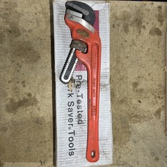 New Old Stock RIDGID Offset Pipe Wrench, E-18, Heavy Duty USA Made