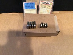 RIDGID 12-R Pipe Dies 3/4 &rdquo; # 38065 and 2 inch 38085 Left Hand High Speed