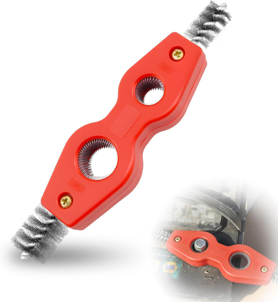 4-In-1 Copper Pipe Cleaner, Fits 1/2&Prime;, 5/8&Prime;, 3/4&Prime; & 7/8&Prime; Pipes, Stainless Steel