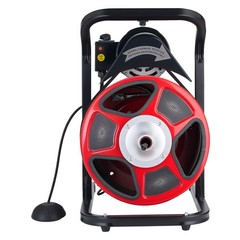 Uimoso 50FT x 1/2Inch Drain Cleaning Machine with Manual Feed and 4 Cutters