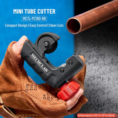 Mini Tubing Cutter Set, 3/16 to 1-1/8 Inch Copper Tube Cutter for Tight Spaces,