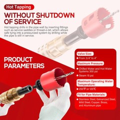 DM3MECH Mechanical Hot Tapping Machine Complete Tool Kit for NPT 08350