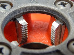 Ridgid Ratchet 12-R Pipe Threader Die Head lot 3/4&Prime;, 1 & 2&Prime;, 2&prime; Bar