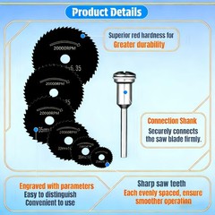 Adjustable PVC Pipe Cutter &ndash; 7&Prime; Depth, 1-1/2&Prime; to 8&Prime; Pipes, 6 Diamond Wheels & Bl