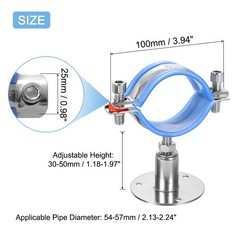 2pcs Pipe Support, Adjustable Height 30-50mm for OD Pipe 51-57mm