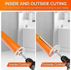 Inside Pipe Cutter for PVC Pipe Cutter Tool Set with 7 inch Scale
