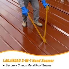 2-in-1 Hand Seamer for Standing Seam Metal Roofs, Mechanical Lock Panel Roofing