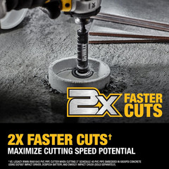 Impact Connect Pipe Cutter, PVC Cutter, Diamond Grit Cutting Wheel (DWAIPCIR)