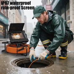 7inch Sewer Pipe Inspection Camera 30M Drain Sewer Pipeline Industrial Endoscope