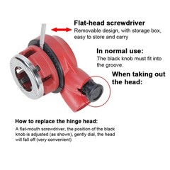 Portable Ratchet Pipes Threader Kit Manual Ratcheting Threading Tool Set Wi BCDO