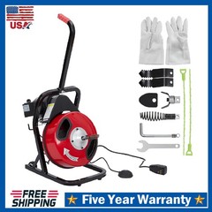 Drain Cleaner Machine ,50FT x 1/2 Inch Portable Electric Drain Auger Sewer Snake