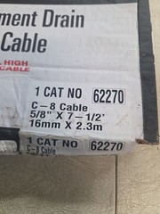 New in box Ridgid Cable 5/8 In X 7-1/2 Ft for K50 machine.
