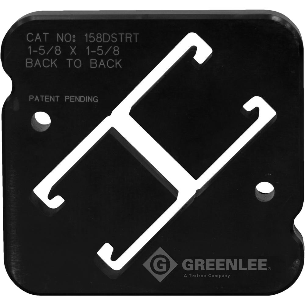 Greenlee 158DSTRT Back to Back Strut Die Set 1-5/8&Prime; x 3-1/4&Prime; for 30T Shear