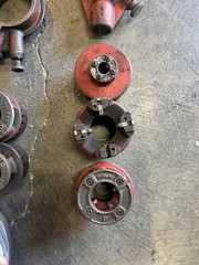 Mixed Lot of Ridgid Manual Ratcheting Pipe Threader No.12 12-R W/ 8 Die Heads