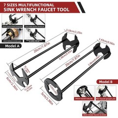 7PCS Plumbing Tool Set &ndash; Sink Wrench, 8-in-1 Faucet Wrench, Universal Plumber Wr