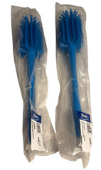 2x One-Piece Pipe Brush, 16&Prime; Long, 3.1&Prime; Round &ndash; Medium, Blue (5382803) Vikan