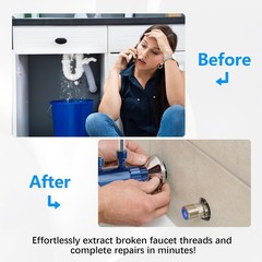Broken Pipe Extractor Tool 1/2&Prime; 3/4&Prime; 1&Prime; Pipe Wrench Alternative Repair Tool