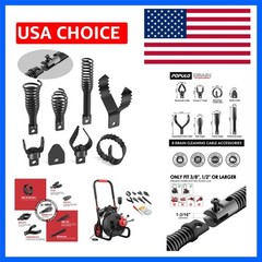 8-Piece Drain Snake Drill Attachment &ndash; Tackle Any Clog with Precision,Commonl&hellip;