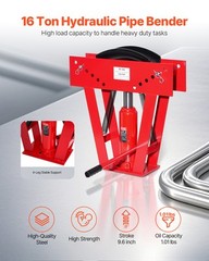 VEVOR Hydraulic Pipe Bender 16 Ton Manual Pipe Bending Tool with 8 Dies